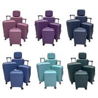 Nouvel ensemble de bagages rigides de voyage 5 pièces, légers, étanches, avec roues silencieuses, écologiques et multifonctions