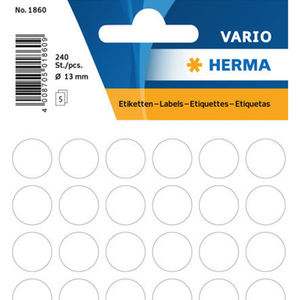 Paquete de 21 Puntos de Marcación Blancos, Diámetro 13 mm, Cantidad de Etiquetas por Hoja 48, Cantidad (984910049062) - Product Image 3