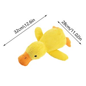 Giocattolo di Peluche a Forma di Anatra per Cani e Gatti, con <span class=keywords><strong>Suono</strong></span> Realistico, Gioco Interattivo da Masticare, Grande, Giallo, per Interni ed Esterni - Product Image 6