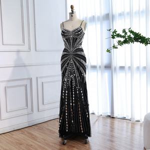 Vestidos de Noche de Lujo Wasisi LA72803A, Vestidos de Noche de Lujo sin Mangas con Cuentas, Vestido de Graduación con Abertura Lateral y Lentejuelas Brillantes - Product Image 6