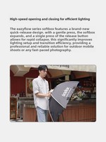 Godox Eazy Flow Softbox à Montage Rapide avec Grille Multi-formes, Modificateur de Lumière Portable Pliant Rapidement pour Studio Photo et Vidéo