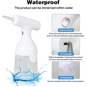 350Ml Vật Nuôi Chó Điện USB Phí Tự Động Tay Giữ Xà Phòng Dầu Gội Bọt Dispenser Máy - Product Image 2