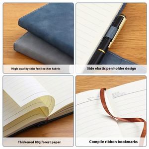 Libreta de Bolsillo Personalizable con Tapa Dura A5, Forro de Cuero Suave y Grueso, con 100 Hojas, para Oficina y Negocios - Product Image 4