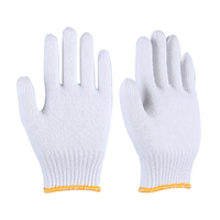 Gants blancs tricotés pour le travail industriel, gants de sécurité en coton blanc tricoté pour le travail