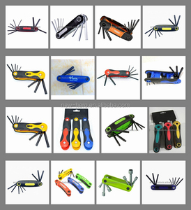 Jeu de clés Allen pliantes colorées, emballage de 24 à 27 têtes, 3 pièces dans une carte suspendue SAE, jeu de clés hexagonales pliables Torx métriques - Product Image 4