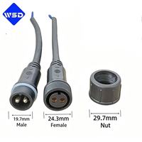 Conector Impermeable IP67 Personalizado de 2, 3 y 4 Pines, Ensamblaje de Cable Macho-Hembra con Bloqueo de Tornillo para Aviación, para Sensor Industrial PLC