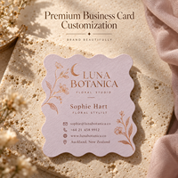 Cartes de visite personnalisées minimalistes en papier d'art premium, gaufrées et découpées, cartes de nom modernes, vente en gros, fabricant OEM ODM, fournisseur