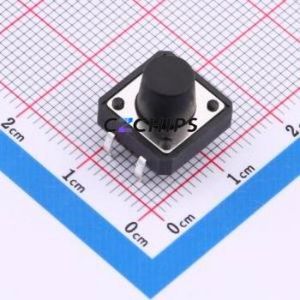 TS015-CBW1FH9.0 Tactile Switch Through hole-4P,12x12mm Switch Single Pole Single Throw Round Button 2.5N Through Hole - Product Image 1