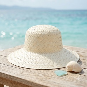 Chapeau de paille Panama personnalisé de haute qualité avec logo, à bords plats, pour l'extérieur, printemps-été, protection solaire, chapeau de plage - Product Image 1