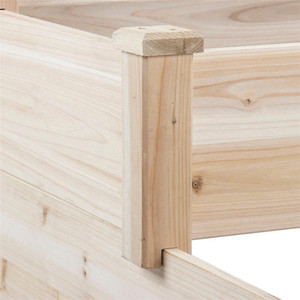 Petit lit de jardin surélevé <span class=keywords><strong>en</strong></span> <span class=keywords><strong>bois</strong></span> rustique sculpté à la main 3 niveaux arrière-cour décoratif stable - Product Image 6