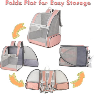 Bán buôn vật nuôi cung cấp nhựa cầm tay vận chuyển không khí hộp mèo lồng với nút closurebackpack phong cách - Product Image 2