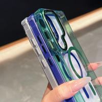 Coques de téléphone portable transparentes antichoc en PC avec anneau magnétique et support pour les séries S25/24/23/22/A