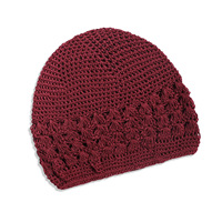 Gorro Kufi de Crochet de Alta Calidad PARTYMENT para Hombres y Mujeres, Gorro Islámico Musulmán para Rezar