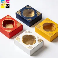 Boîte d'emballage personnalisée pour chocolats, boîtes à biscuits, emballage de luxe avec fenêtre, boîte à pâtisserie en feuille d'or pour boulangerie, cadeaux de fête