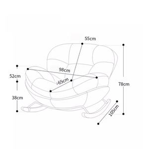 Mecedora de lujo nórdico moderno de tela de madera juegos de cuero ala muebles para el hogar sala de estar sofá salón sillas decorativas - Product Image 4