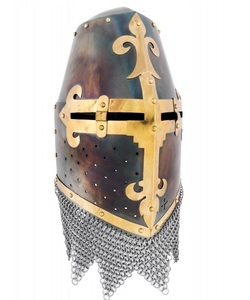 Superbe casque de Rieter von Kornburg Nuremberg d'environ 1375, casque en acier au carbone, armure d'inspiration médiévale, coiffe décorative - Product Image 1