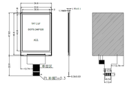 Modul LCD IPS 2 Inci 240*320 1000nits dengan Antarmuka SPI ST7789V Layar LCD TFT Luar Ruangan Kecerahan Tinggi Dapat Dibaca di Bawah Sinar Matahari
