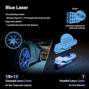 <span class=keywords><strong>2026</strong></span> SHINING <span class=keywords><strong>3D</strong></span> EINSTAR Rockit Scanner <span class=keywords><strong>3D</strong></span> Portátil com Digitalização a Laser Sem Marcadores, Câmera Colorida e Design Totalmente Sem Fio para Automotivo - Product Image 3