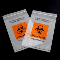 Bolsa para Muestras Biológicas con Cierre Hermético y Bolsillo Exterior para Documentación, Bolsa para Muestras de Laboratorio Médico