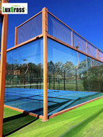 Canchas de Pádel Panorámicas LUX para Exteriores, 20 * 10M, Estándar, Marco Naranja, Edición Personalizada