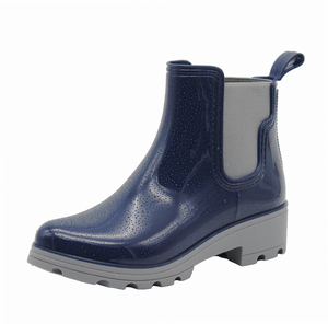 As 02 OEM et ODM, Chaussures <span class=keywords><strong>de</strong></span> <span class=keywords><strong>pluie</strong></span> pour femmes, bottes légères en PVC imperméables, bleues, pour l'extérieur, personnalisées et tendance - Product Image 4