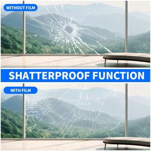 Film miroir unidirectionnel argenté auto-adhésif moderne 1x30m, protection contre la chaleur et la confidentialité, garantie 5 ans pour usage domestique/bureau - Product Image 5