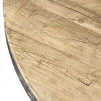 Table basse de salon classique de luxe, rustique et vintage, en bois massif vieilli, fabriquée à partir de dalles de bois recyclé, durable et de style antique.