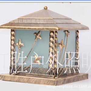 โคมไฟเสาเหล็กกลางแจ้ง โคมแก้วแบบถอดไม่ได้ ตัวโครงเหล็กตกแต่ง แสงไฟสวน - Product Image 1