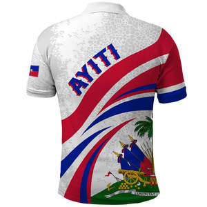 Haiti Polo giorno indipendenza Negre Marron stile semplice personalizzato vendita all'ingrosso di Rugby camicia Polo sublimazione Polo t Shirt stampa - Product Image 3