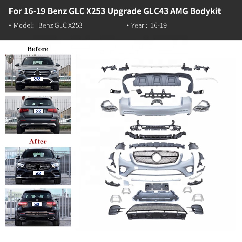 Pour GLC X253 16-19, kit carrosserie GLC43 AMG amélioré