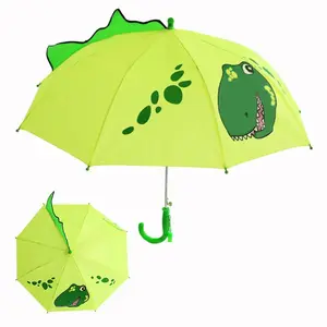 Dessin animé mignon dino lion dauphin enfants parapluie Animation créative longue poignée LED 3D oreille modélisation parapluie pour enfants