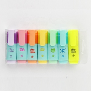 Kit de surligneur portable de taille <span class=keywords><strong>mini</strong></span> en couleurs <span class=keywords><strong>pastel</strong></span> avec jaune néon gratuit - Product Image 5