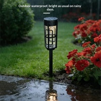 Lampe murale solaire LED transfrontalière à détecteur de mouvement, étanche pour extérieur, style pastoral, pour cour, lampe d'ambiance, lumière décorative pour jardin et pelouse