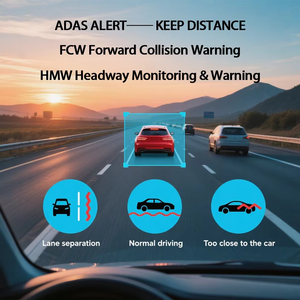 Nouvelle Dashcam 4G ADAS DMS 2026 à Double Objectif 3 Canaux 2K avec Surveillance IA du Conducteur, GPS, WiFi, Voix Bidirectionnelle, <span class=keywords><strong>Streaming</strong></span> en Direct et Bouton SOS pour Flotte - Product Image 3