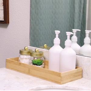 Organisateur de tiroir pour ustensiles de cuisine, organisateur de couverts en <span class=keywords><strong>bambou</strong></span>, plateaux de rangement pour tiroir de salle de bain - Product Image 4