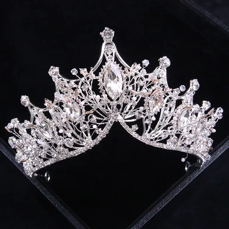 Hot Sale Big Size Rhinestone Crown Bride Accessories Hair Band Wedding Dress Girls Head Band