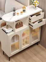 Meuble de séparation de style crème pour salon, armoire à vin, meuble d'appoint de salle à manger, table d'appoint de canapé