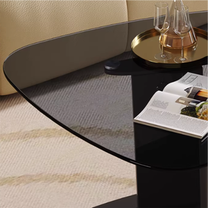 YINGBAO 142-1 <span class=keywords><strong>Tavolino</strong></span> d'Angolo <span class=keywords><strong>in</strong></span> <span class=keywords><strong>Vetro</strong></span>, <span class=keywords><strong>Tavolino</strong></span> da Caffè Ecologico e Durevole, Facile da Montare, Arredamento Moderno e Minimalista per Soggiorno e Ingresso - Product Image 3