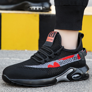 Chaussures de sécurité de marque, bottes de travail, mode, noires, antidérapantes, imperméables, avec embout en acier, pour hommes, industrie lourde - Product Image 1