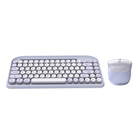 Clavier et souris sans fil 2,4 G ultra-minces OEM 84 touches avec emplacement tablette/téléphone – Mini ensemble en stock