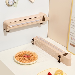 Professional Cartoon Plastic Adhesive Film Cutter Magnetic Refrigerator Foil Divider <b>Sliding</b> Knife for Kitchen Cutting Box - Product Image 3