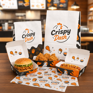 Disposable Chicken Box Burger Clamshell Takeaway <b>Containers</b> Combo Packaging Custom - Product Image 2