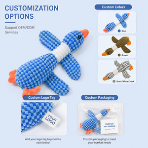 Giocattolo per <span class=keywords><strong>Cani</strong></span> a Forma di Oca Selvatica, Morbido Peluche Personalizzato con Suono, Resistente in Velluto Ananas per <span class=keywords><strong>Cani</strong></span> Piccoli/Medi - Product Image 3