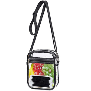 <b>Clear</b> PVC Cosmetic <b>Bag</b> Crossbody Shoulder <b>Bag</b> Outdoor Portable Makeup <b>Bag</b> with Detachable Strap - Product Image 1