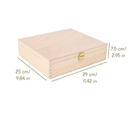 Boîte à thé en bois avec couvercle, organisateur de compartiments rectangulaire de luxe, design unique, durable, coffre à souvenirs, cadeau de Noël