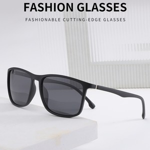 <b>Sunglasses</b> <b>Square</b> Frame Polarized UV380 TAC Lens Black Unisex For Cycling Driving Night Market - Product Image 4
