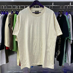 Camiseta de Manga Corta Holgada de Verano Unisex, Transpirable, de Secado Rápido, Estilo Vintage, de Algodón/Fibra de Bambú, con Estampado de Estrellas, Nueva Tendencia - Product Image 1