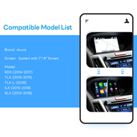 Kabelloses CarPlay Nachrüstset und Android Auto Spezial für Acura Dual Screen RDX TLX TLX-L ILX RLX mit 7" 8" Bildschirm