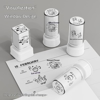 Matériel de sceau en plastique photosensible personnalisable de style coréen, blanc, pour DIY, sceau carré pour agenda, sceau de signature personnalisé