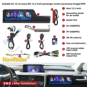 Pantalla Inteligente Copiloto Mejorada de 12.3 Pulgadas para Lexus RX RX300 RX350 RX200t RX450h 2016-2022, Reproductor Multimedia para Auto con Carplay y GPS, Unidad Principal - Product Image 2